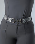 Adjustable Snaffle Belt (White Leopard)