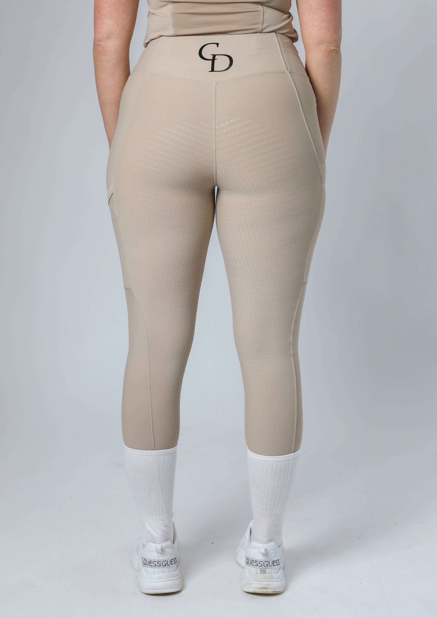 Motion Full Seat Riding Leggings (Beige)