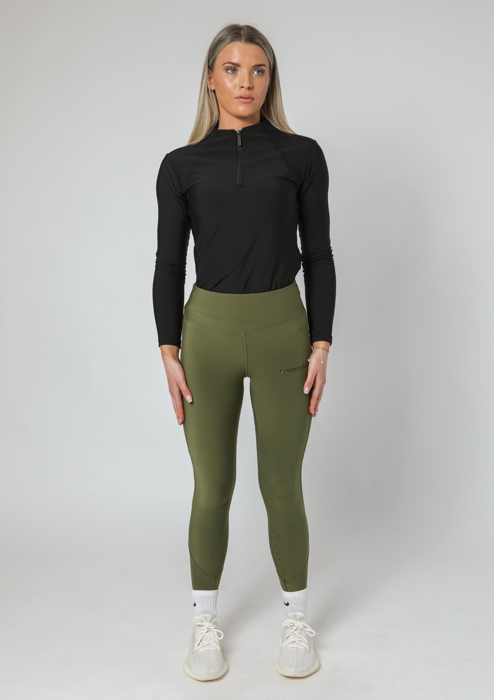 Thermal Performance Reitleggings mit Vollbesatz (Jägergrün)