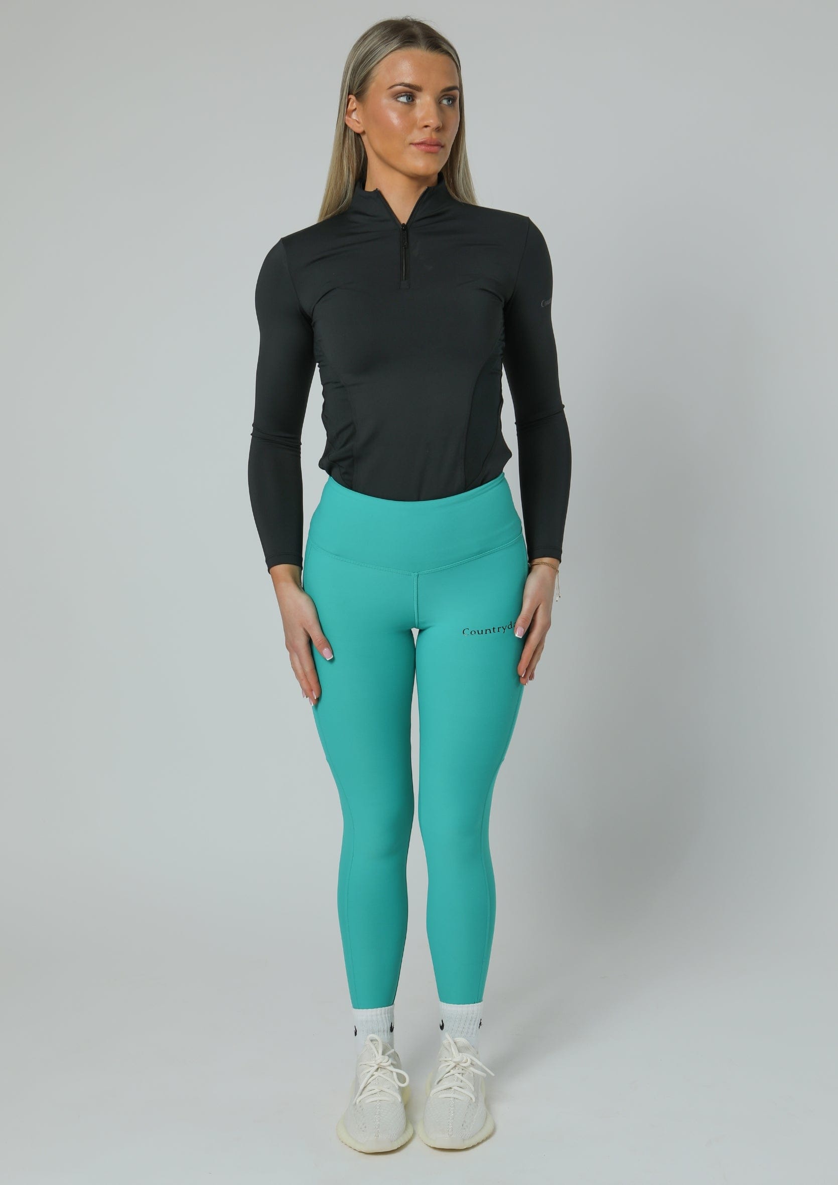Everyday Pull On Leggings (Aqua)