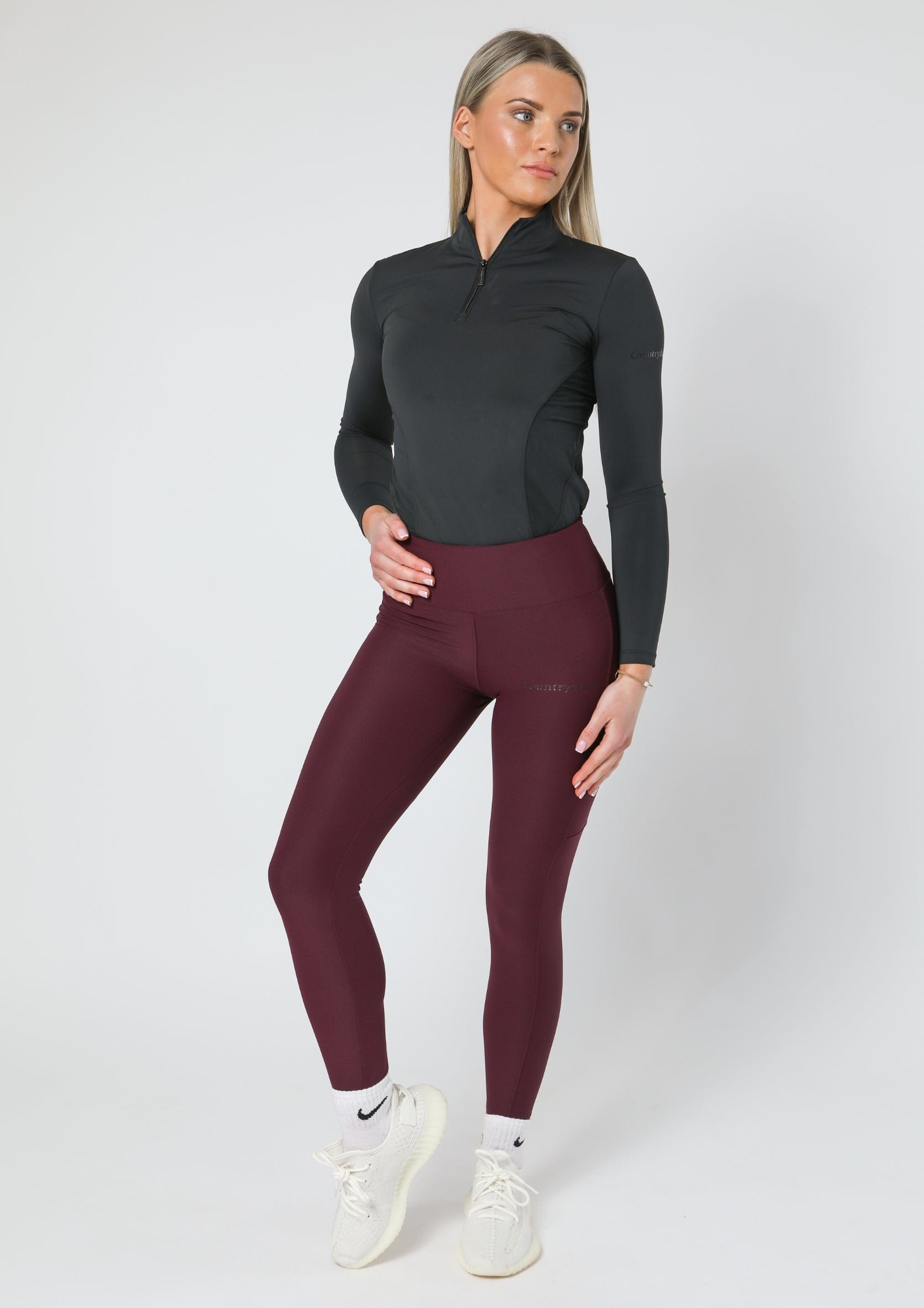 Alltags-Leggings zum Anziehen (Wein)