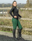 Supa-Grip Pull On Riding Tights (Forest Green)