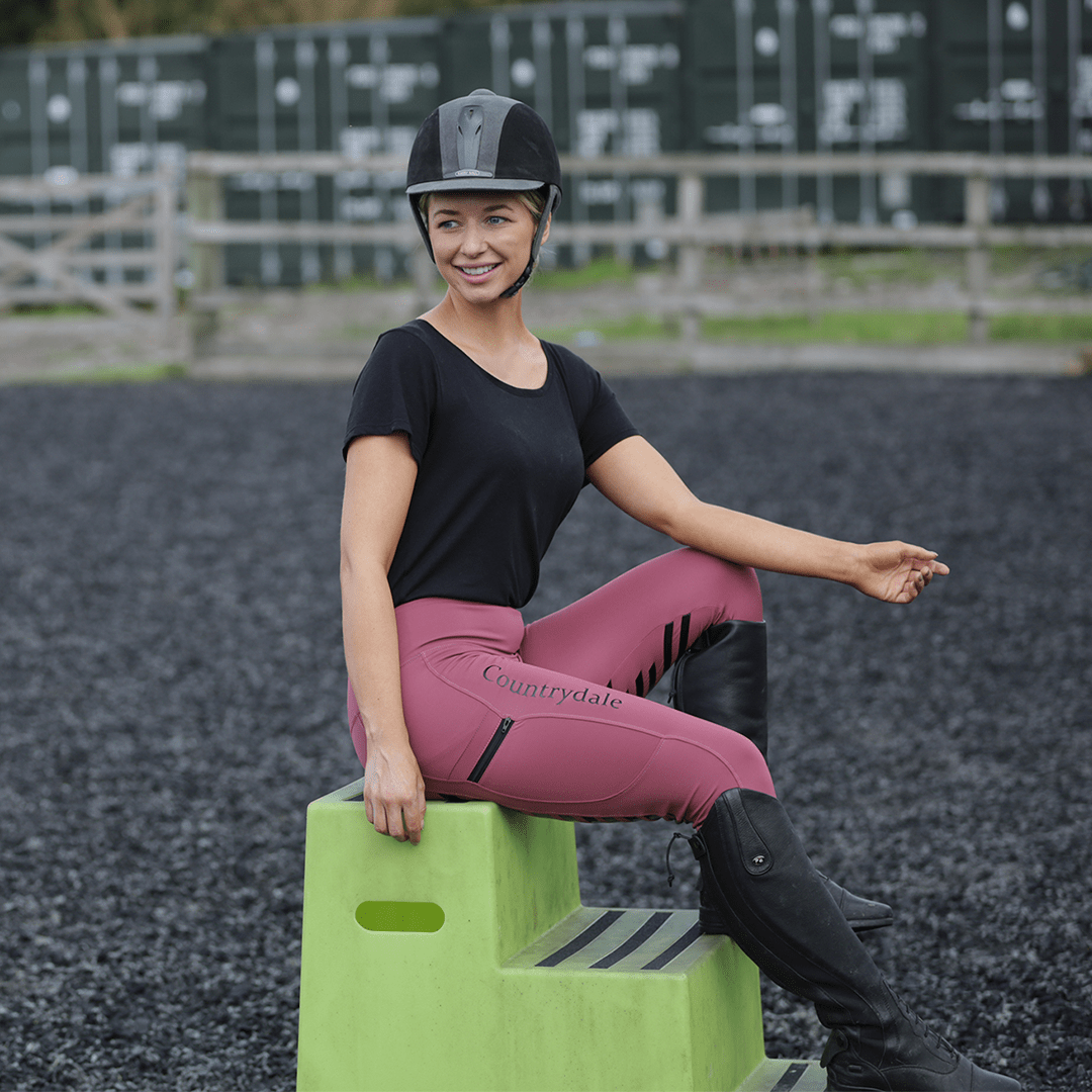 Supa-Grip Reitleggings zum Überziehen (Rose)