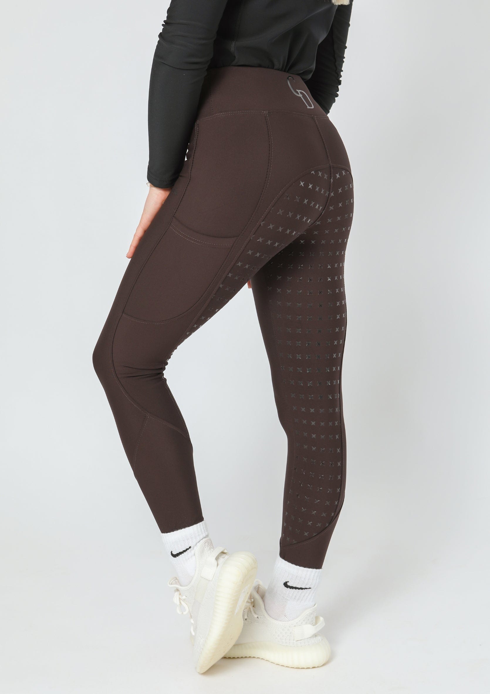 Thermal Performance Full Seat Riding Leggings (Brown)