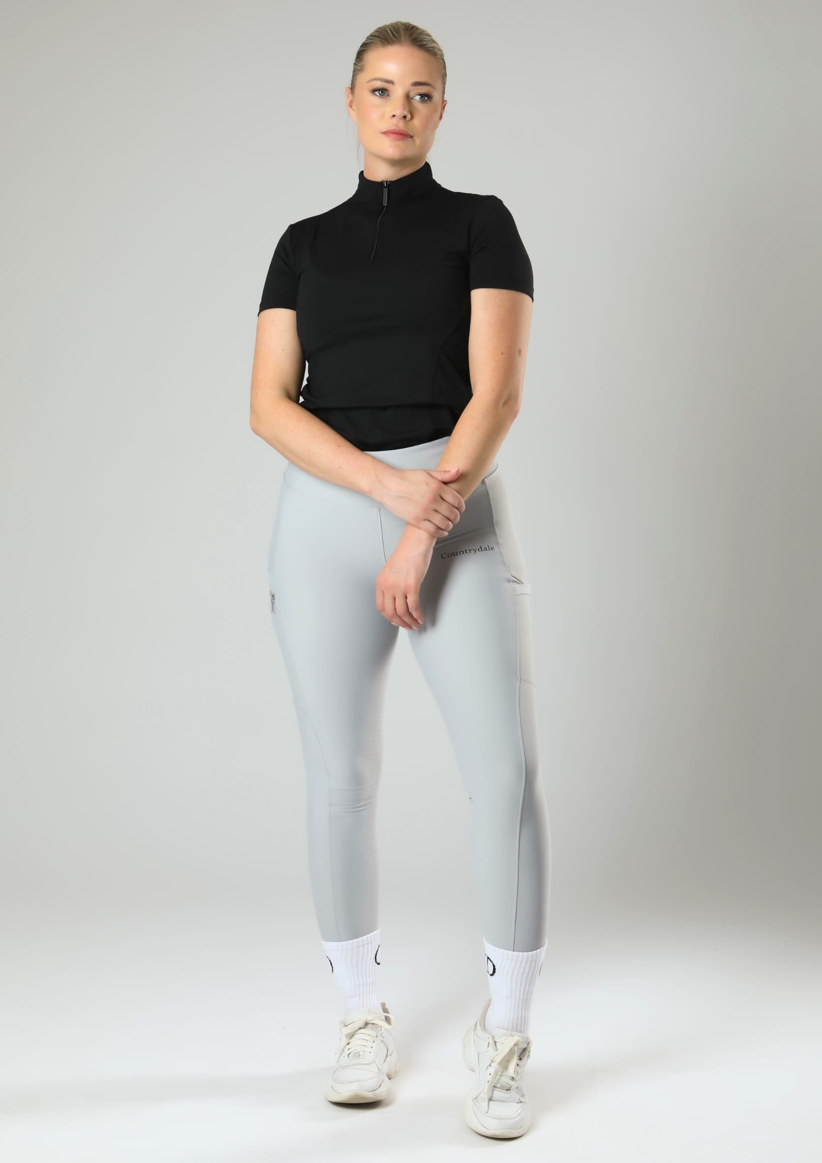 Motion Reitleggings mit Vollbesatz (Stein)