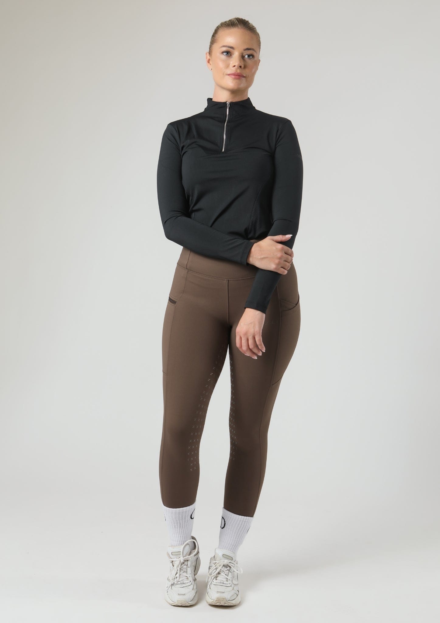 ThermoDry Full Seat Riding Leggings (Brown)