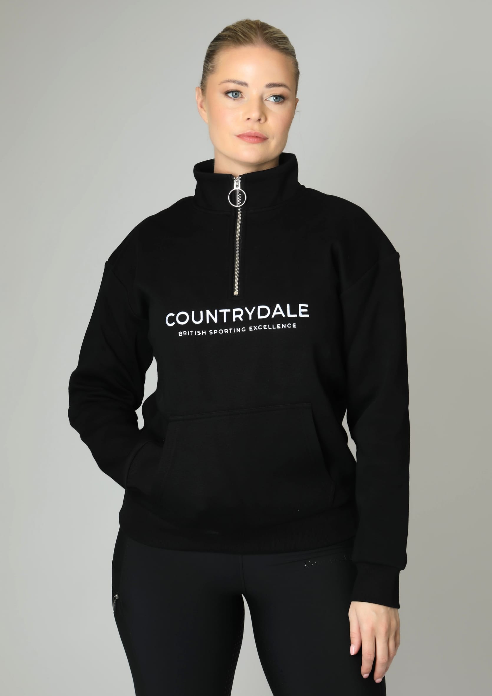 Kensington Quarter Zip Jumper (Black)