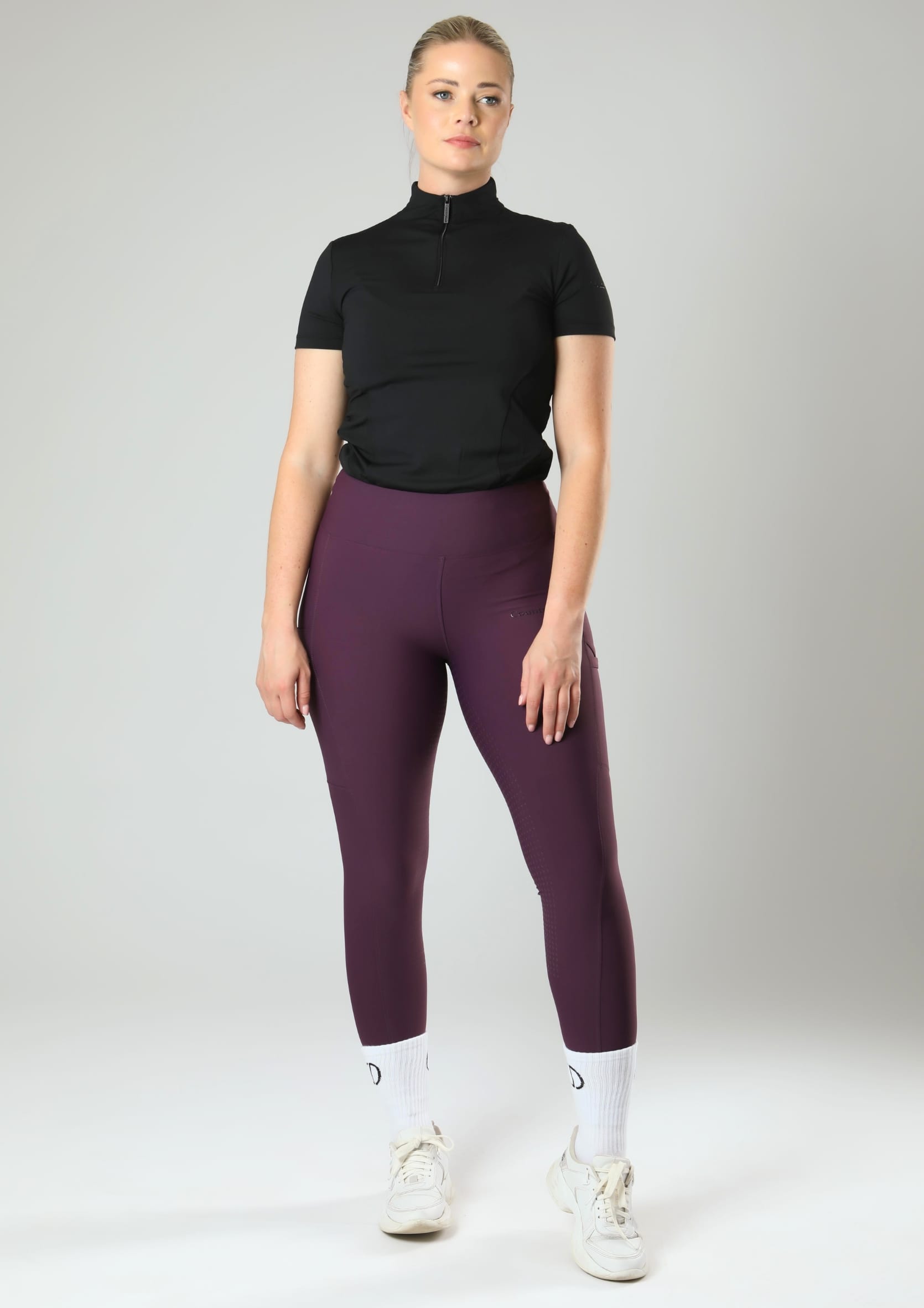 Motion Full Seat Riding Leggings (Plum)