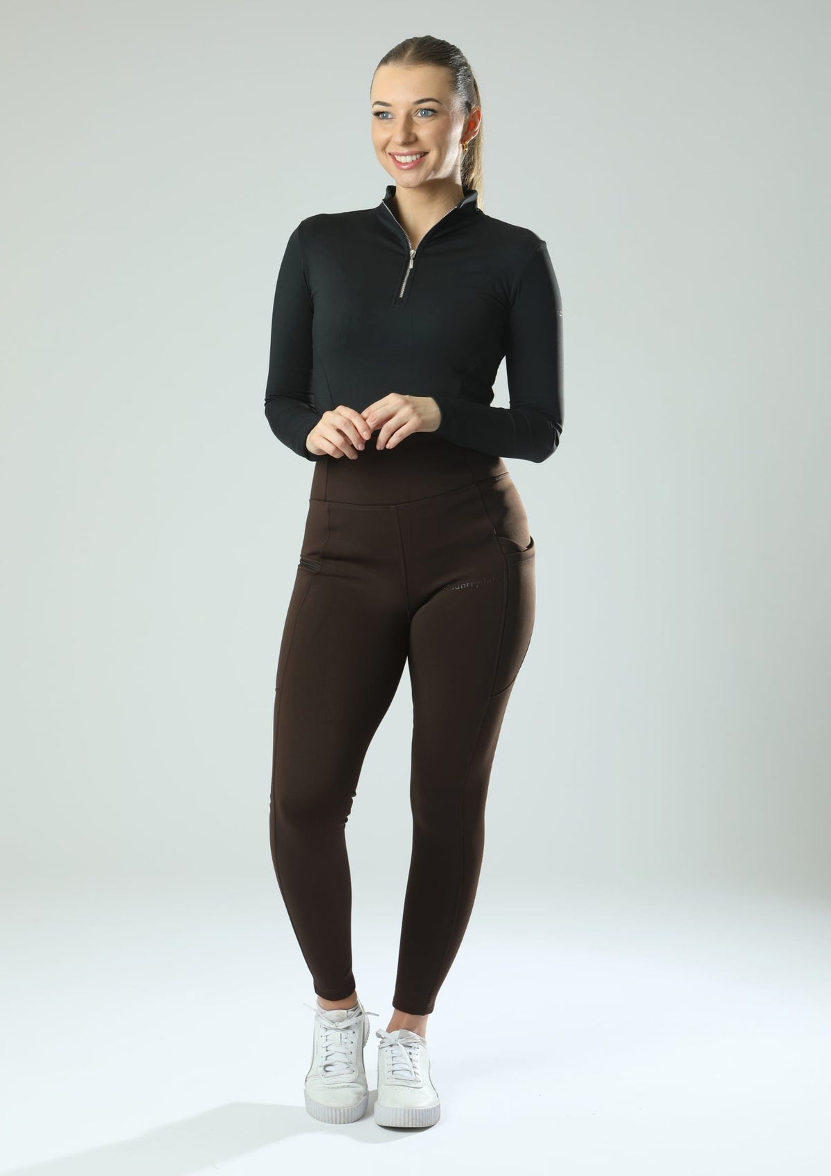 ThermoDry No-Grip Riding Leggings (Brown)