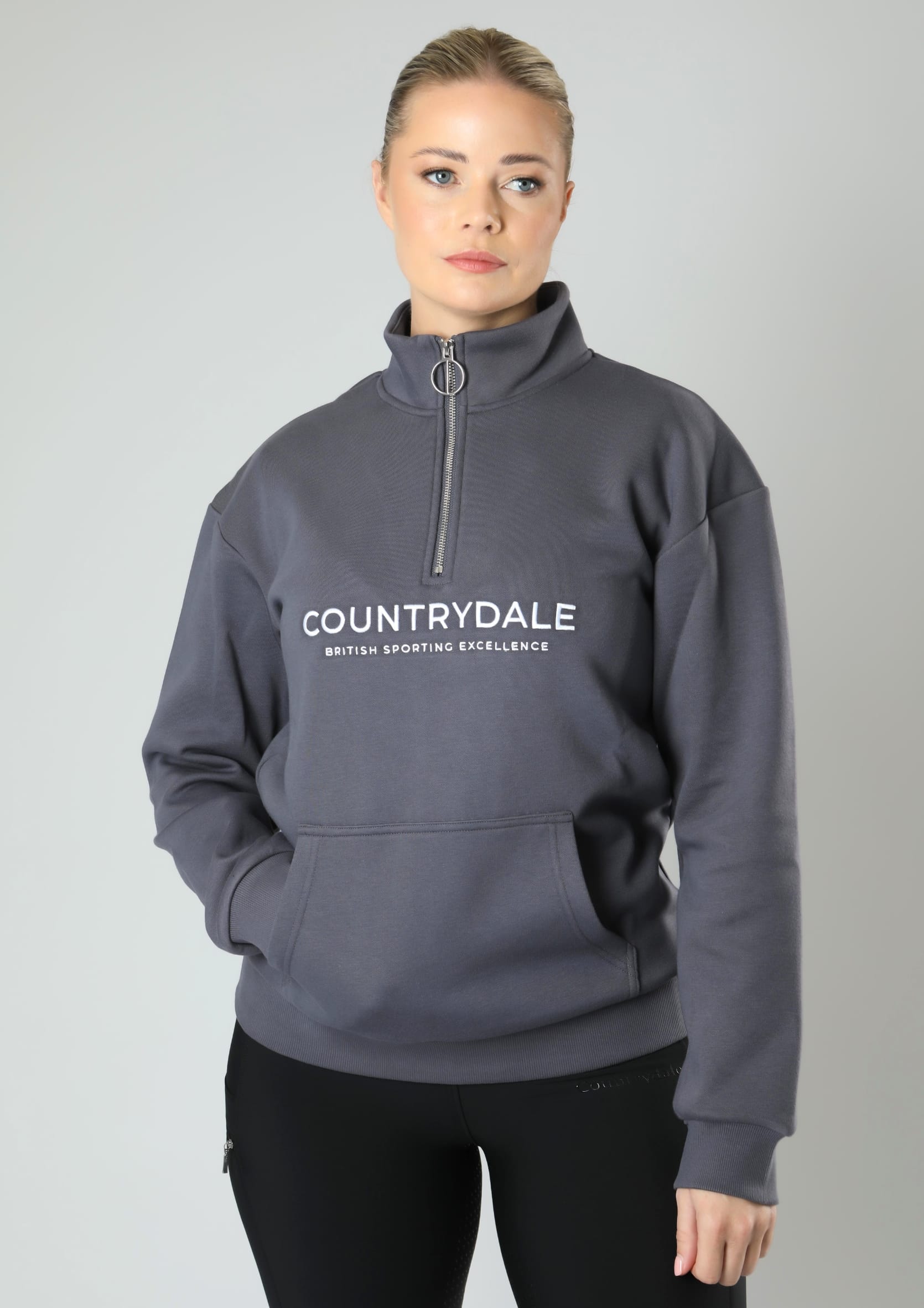 Kensington Quarter Zip Jumper (Charcoal)