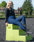 Knee Patch Comfi-Wear Riding Tights (Navy)